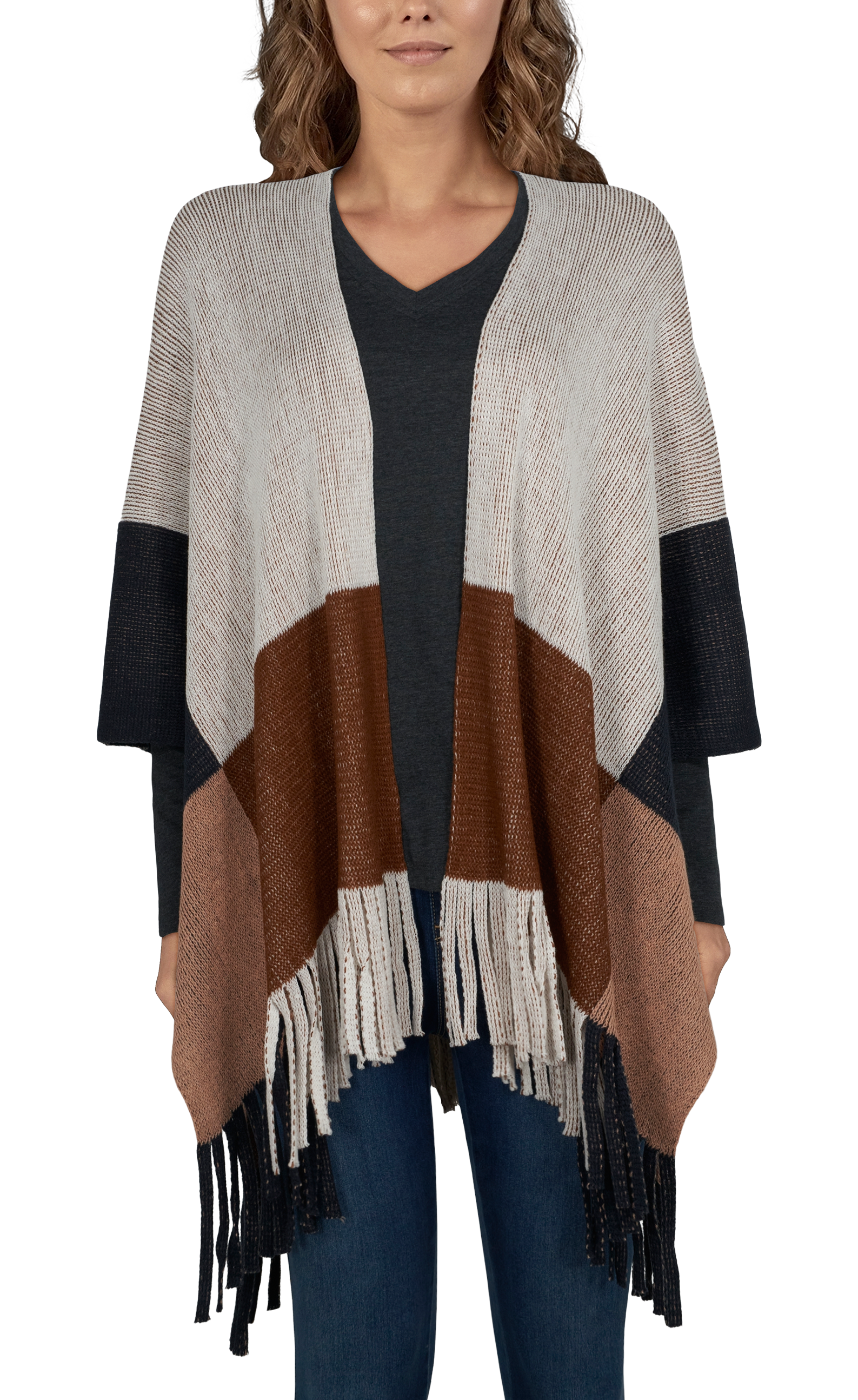 Natural Reflections Clay Colorblock Ruana | Cabela's